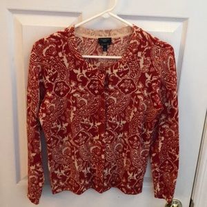 Talbots Button Down Sweater Sz Medium Petite